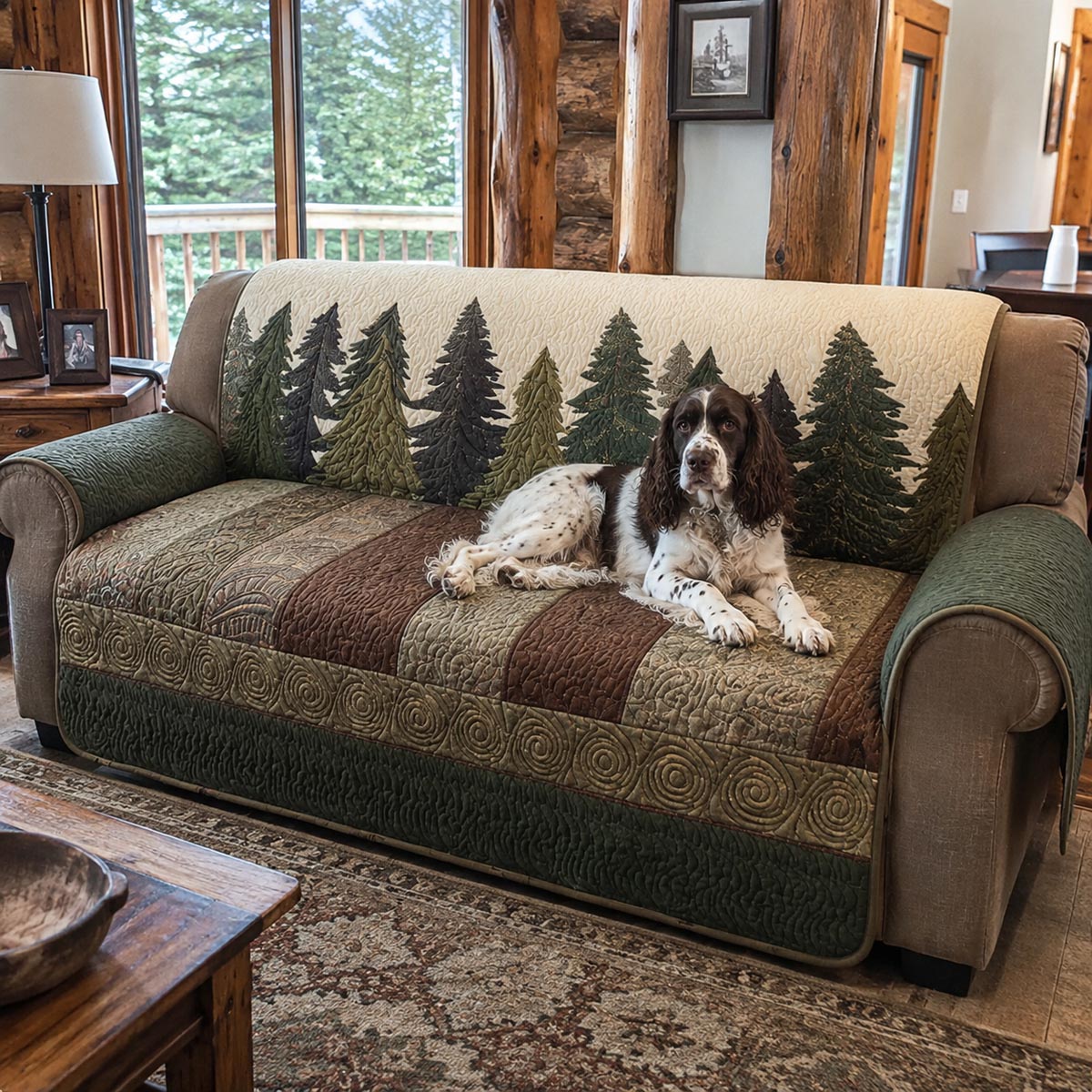 Quiet Forest Quilted Sofa Cover NCU0DV1440