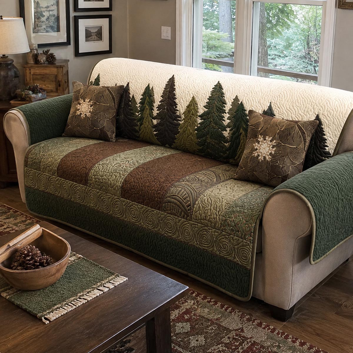 Quiet Forest Quilted Sofa Cover NCU0DV1440