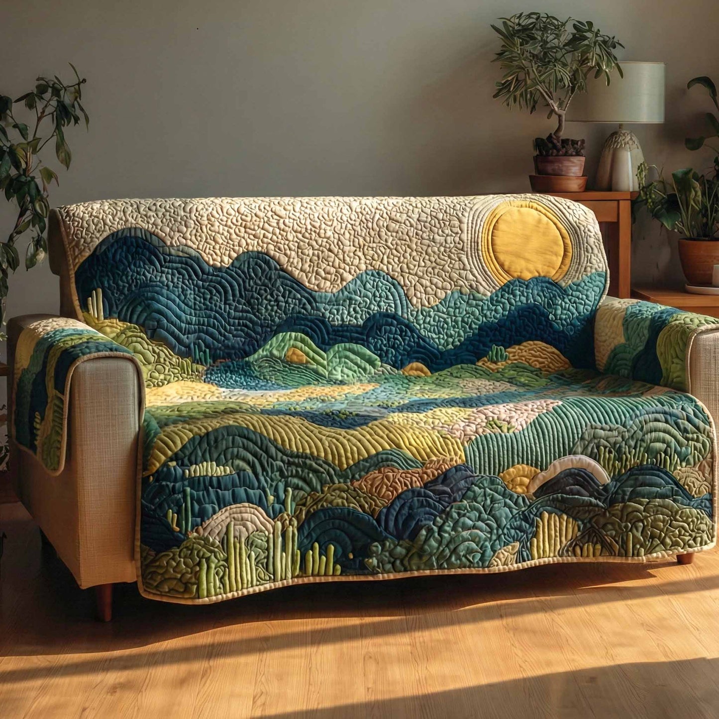 Quiet Dunes Quilted Sofa Cover NCU0NXD1513