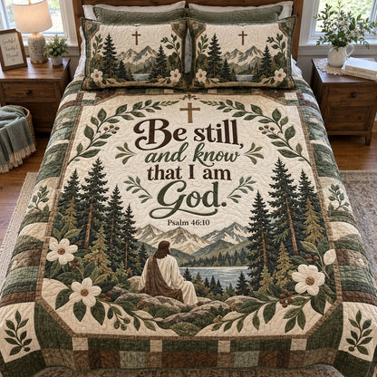 Quiet Faith 3-Piece Quilted Bedding Set NCU0PTT3504
