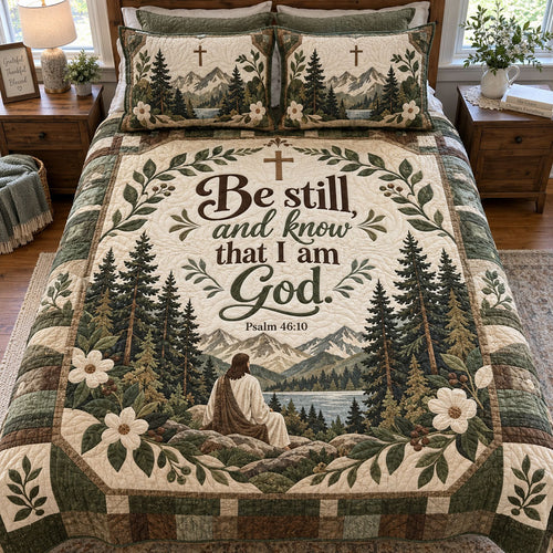 Quiet Faith 3-Piece Quilted Bedding Set NCU0PTT3504