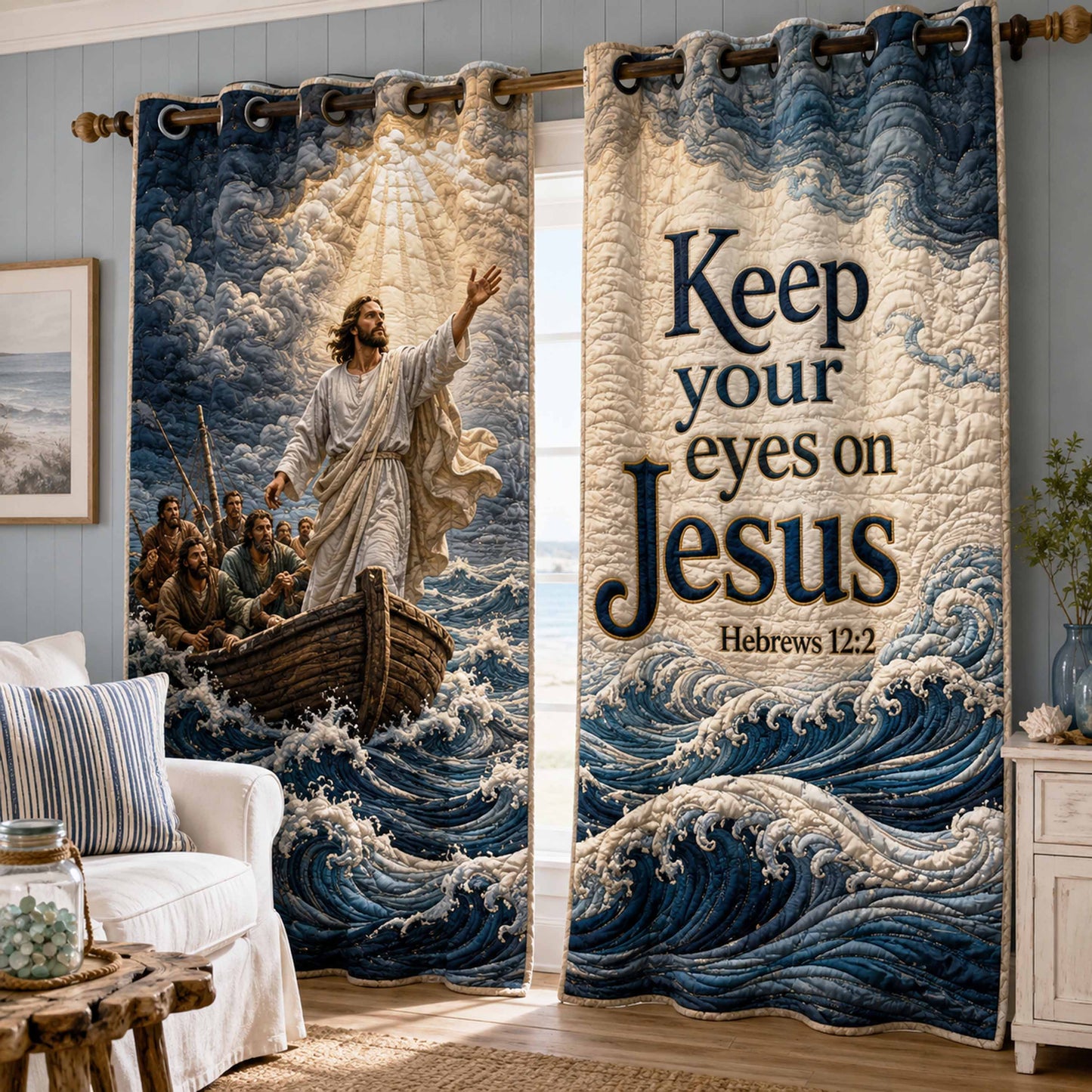 Quiet Faith Quilted Curtains NCU0NTD2093
