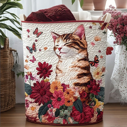 Quiet Joy Among Flowers Quilted Laundry Basket NCU0PTT2704