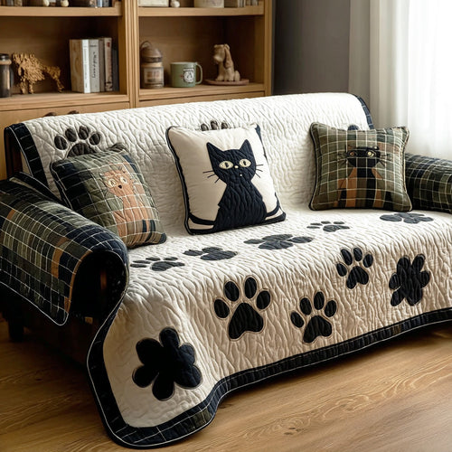 Quiet Kitty Quilted Sofa Cover NCU0NTD1314