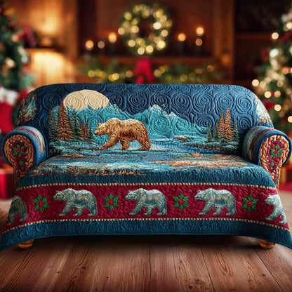 Quiet Mountain Bear Quilted Sofa Cover NCU0NTD994
