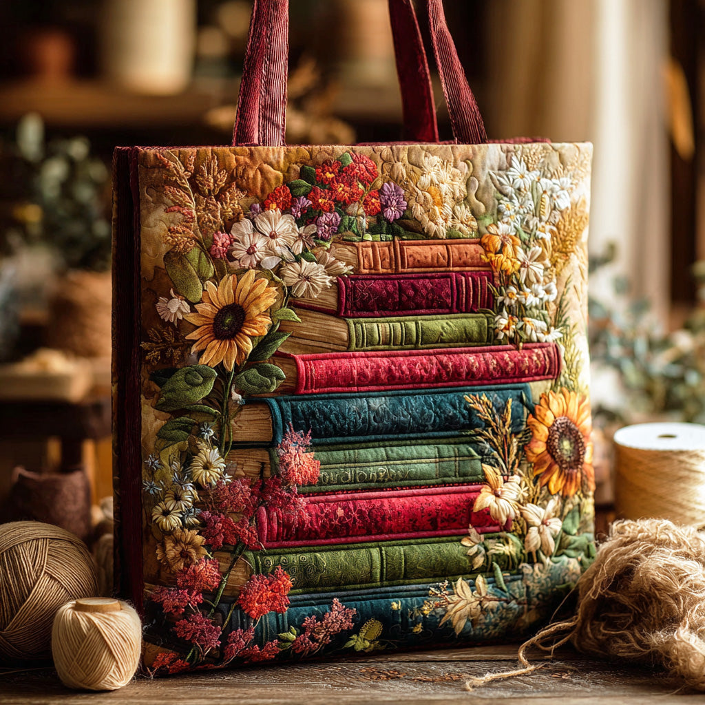 Quiet Pages Quilted Tote Bag NCU0NTD1297