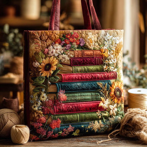 Quiet Pages Quilted Tote Bag NCU0NTD1297