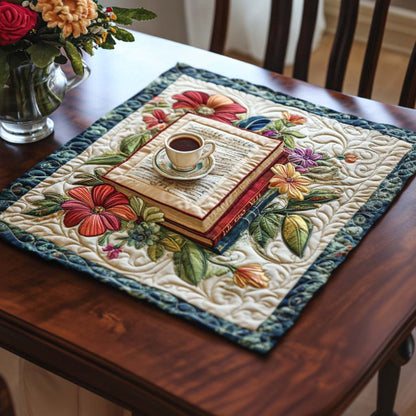 Quiet Reading Moments Quilted Table Topper NCU0NNT1388
