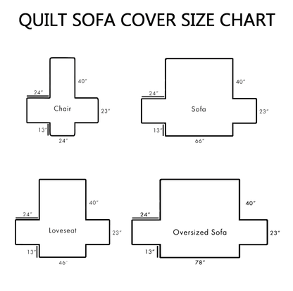 Cottage Garden Quilted Sofa Cover NCU0XD1259