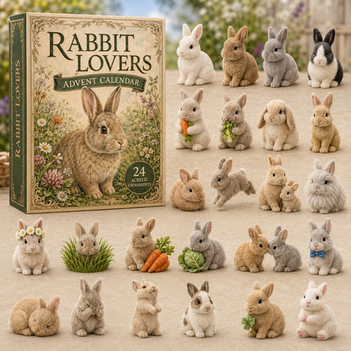 CHRISTMAS KICKOFF 40% OFF - Rabbit Lovers Advent Calendar 2026 - 24-Day Festive Countdown, Acrylic Charms Blind Box - Gift For Farm Lovers AC0TM026