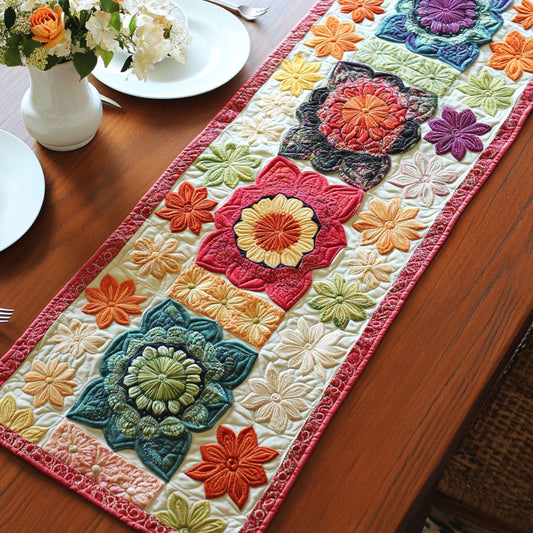 Radiance Spiral Quilted Table Runner NCU0PTT607