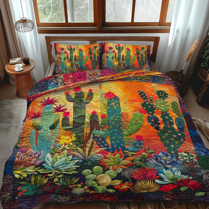 Cactus Quilted Bedding Set NCU0VT08