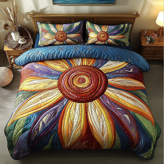 Radiant Bloom 3-Piece Quilted Bedding Set NCU0PVL027