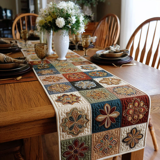 Radiant Bloom Quilted Table Runner NCU0PTT586