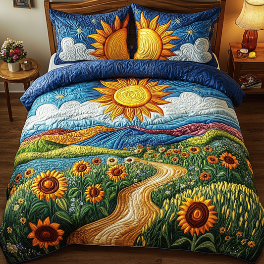 Radiant Blossom 3-Piece Quilted Bedding Set NCU0PVL022