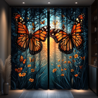 Radiant Butterfly Quilted Curtains NCU0DDK1790