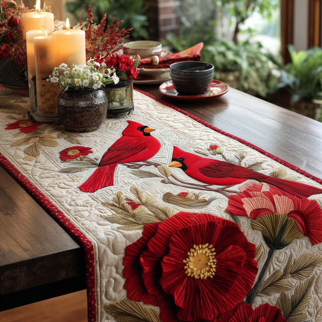 Radiant Cardinals Quilted Table Runner NCU0DV1182