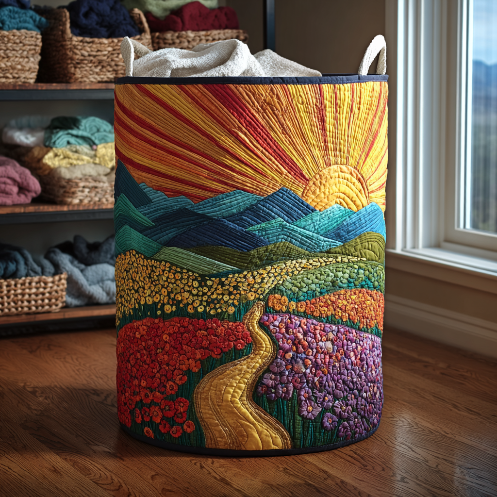 Radiant Dawn Quilted Laundry Basket NCU0DDK1172
