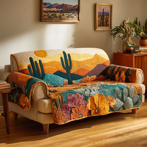Radiant Desert Arch Quilted Sofa Cover NCU0LDH655
