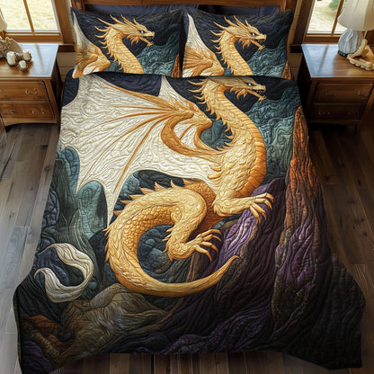 Radiant Drakon 3-Piece Quilted Bedding Set NCU0DK754