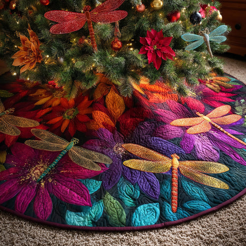 Radiant Flight Christmas Quilted Tree Skirt NCU0PVL755