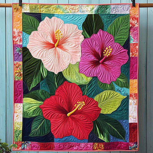 Radiant Floral Trio Quilted Blanket NCU0NT1119