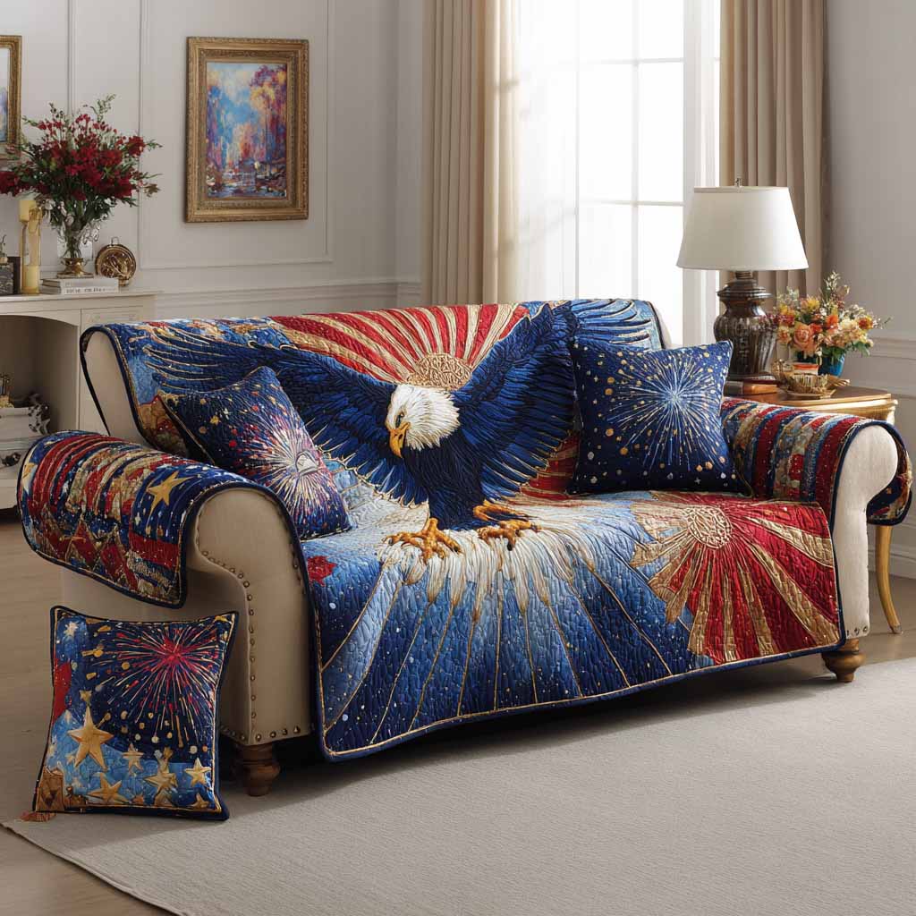 Radiant Glory Quilted Sofa Cover NCU0NXD1576