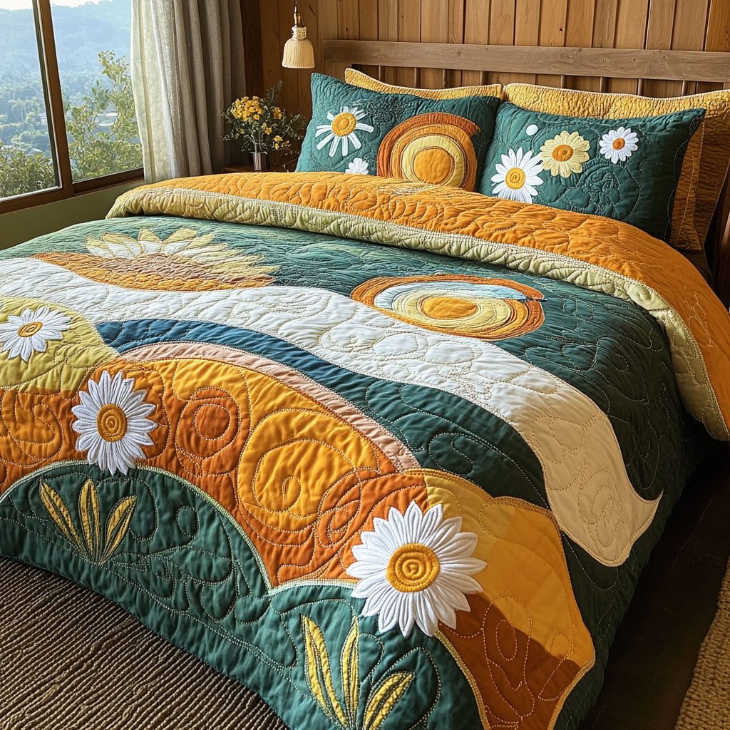 Radiant Mornings 3-Piece Quilted Bedding Set NCU0PTT267