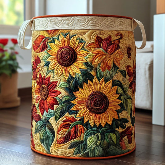 Radiant Petals Quilted Laundry Basket NCU0PTT760