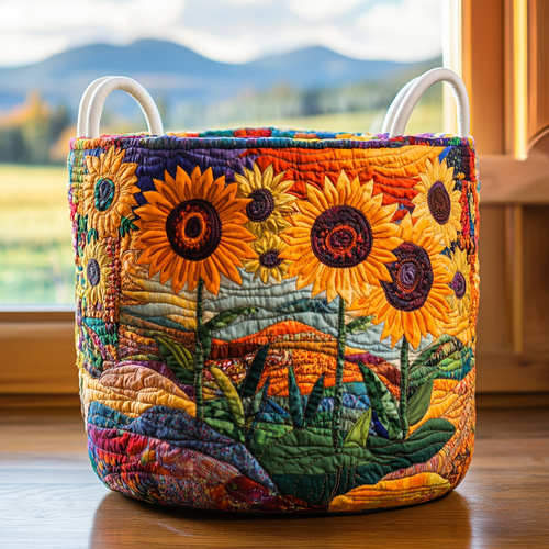 Radiant Petals Quilted Laundry Basket NCU0PVL404