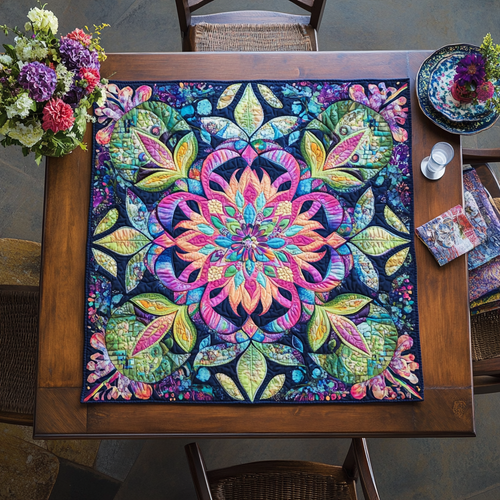 Radiant Petals Quilted Table Topper NCU0DDK761