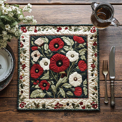 Radiant Poppy Glow Quilted Table Topper NCU0NXD086