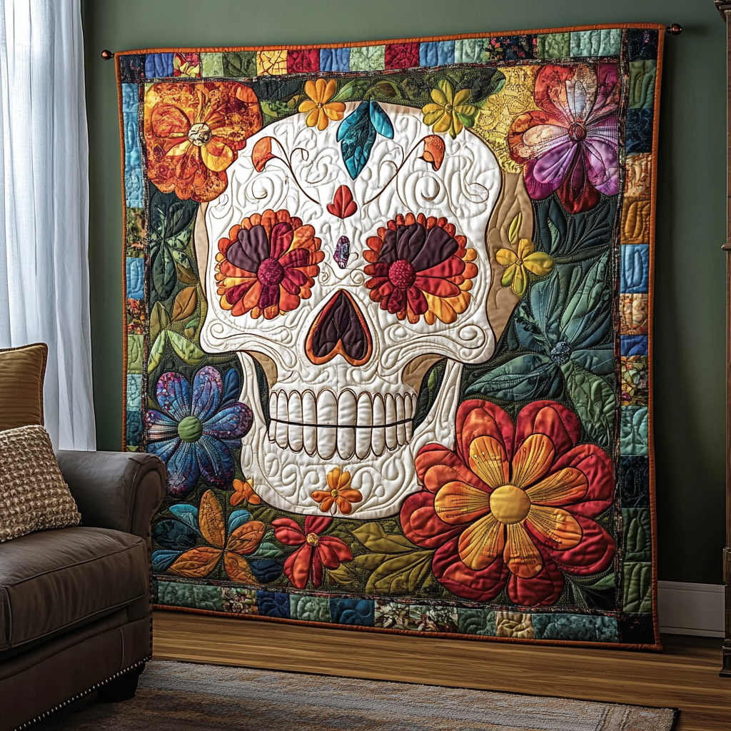 Radiant Skull Quilted Blanket NCU0TL1894