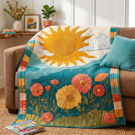 Radiant Solar Bloom Quilted Blanket NCU0DQQ0600