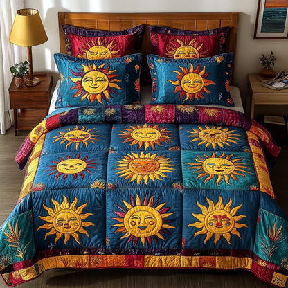 Radiant Sun 3-Piece Quilted Bedding Set NCU0NVH087