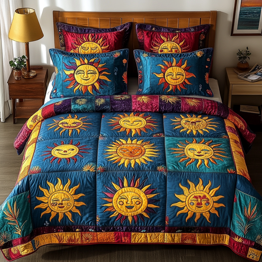 Radiant Sun 3-Piece Quilted Bedding Set NCU0NVH087
