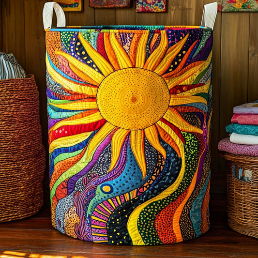 Radiant Sun Quilted Laundry Basket NCU0NXD181