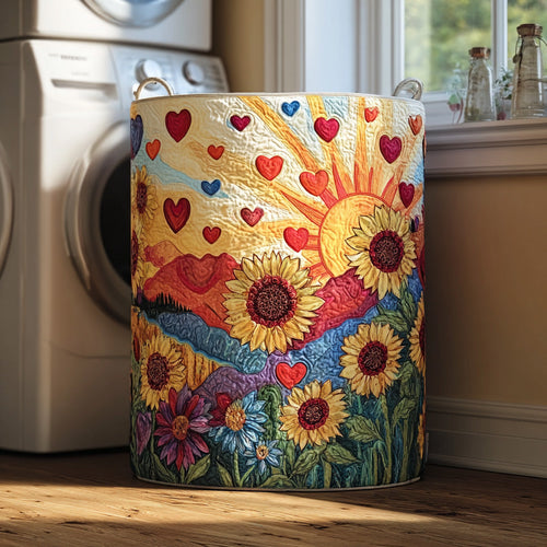 Radiant Sunrise Quilted Laundry Basket NCU0PVL612
