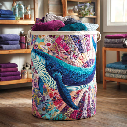 Radiant Whale Quilted Laundry Basket NCU0NTV055