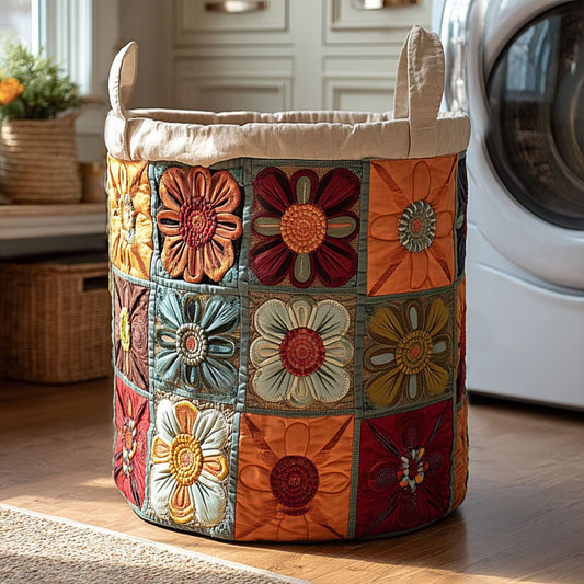 Radiant Whirl Quilted Laundry Basket NCU0PTT751