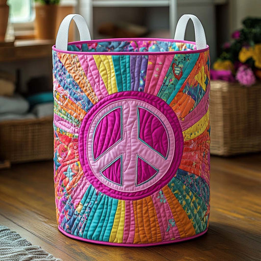 Rainbow Aura Quilted Laundry Basket NCU0NXD761