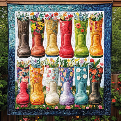 Rainbow Boots Quilted Blanket NCU0NT1029