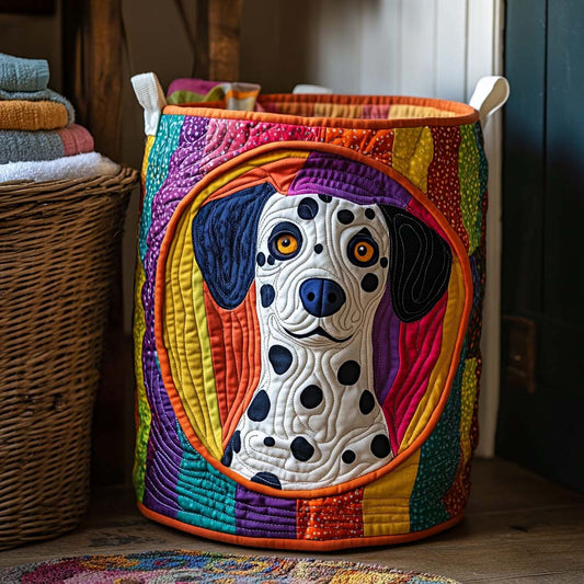 Rainbow Dalmatian Quilted Laundry Basket NCU0NXD311