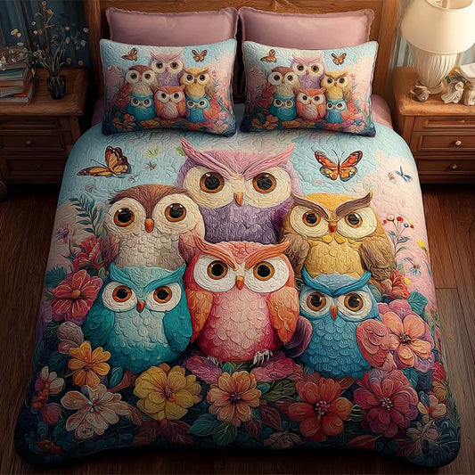 Rainbow Family 3-Piece Quilted Bedding Set NCU0DQQ0144
