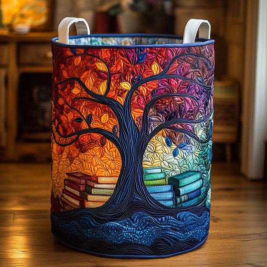 Rainbow Grove Tree Quilted Laundry Basket NCU0NXD1116