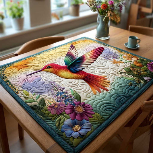 Rainbow Hummer Quilted Table Topper NCU0HTT189