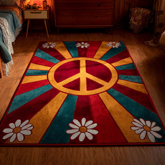 Rainbow Peace Area Rug NCU0NXD1544