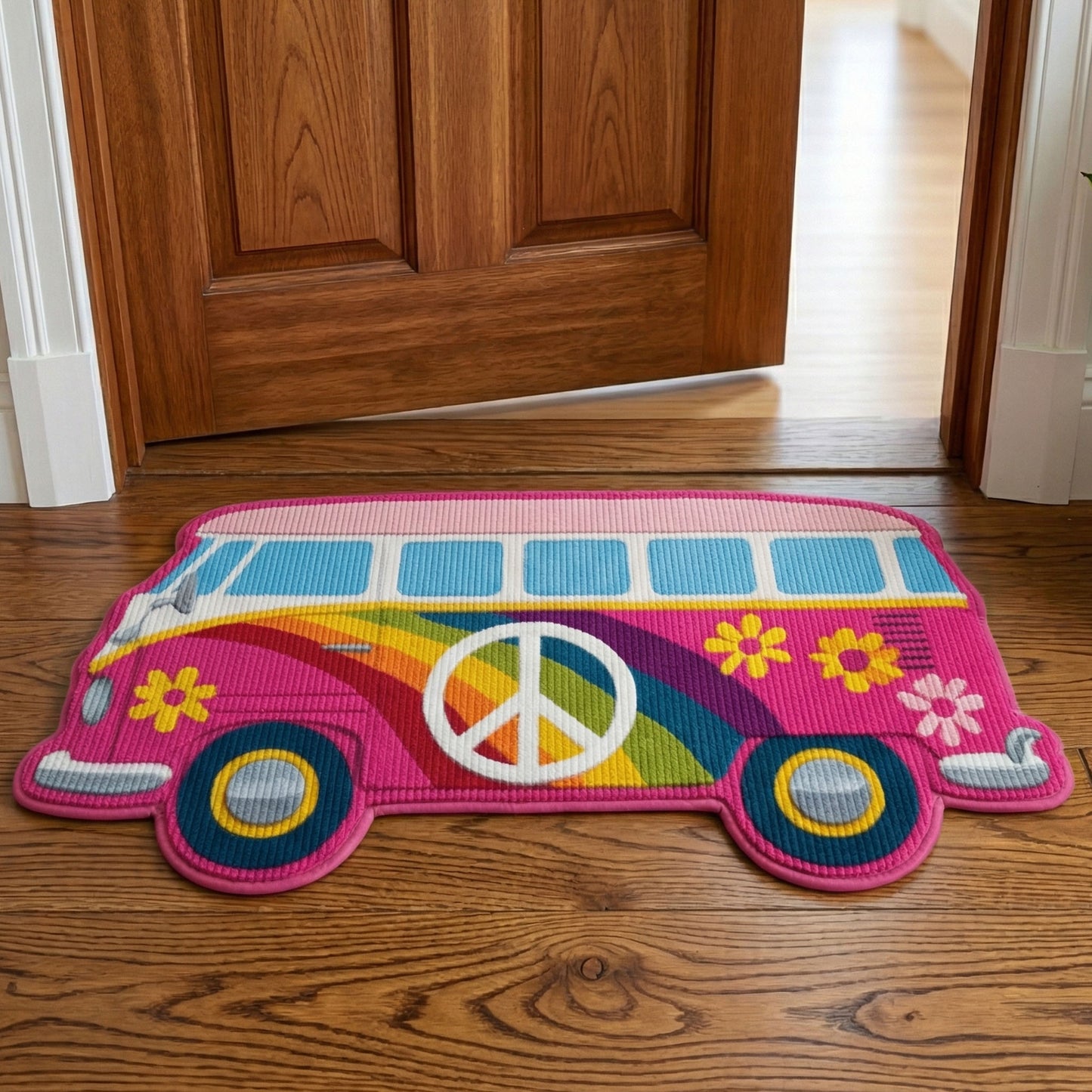 Rainbow Peace Custom Shape Doormat NCU0NNT3151