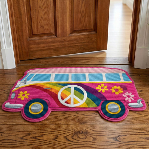 Rainbow Peace Custom Shape Doormat NCU0NNT3151
