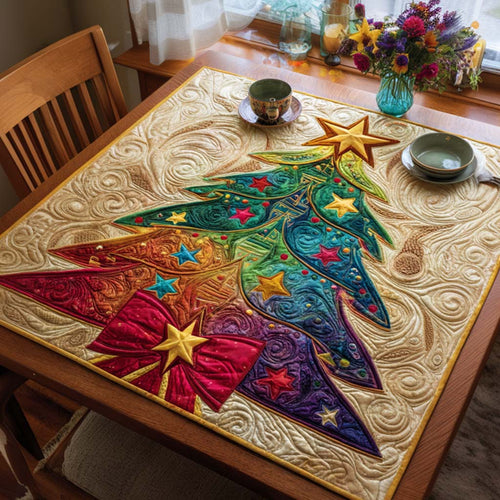 Rainbow Tree Quilted Table Topper NCU0NNT1734
